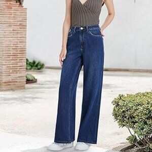 High-Waisted Wide Leg Jeans